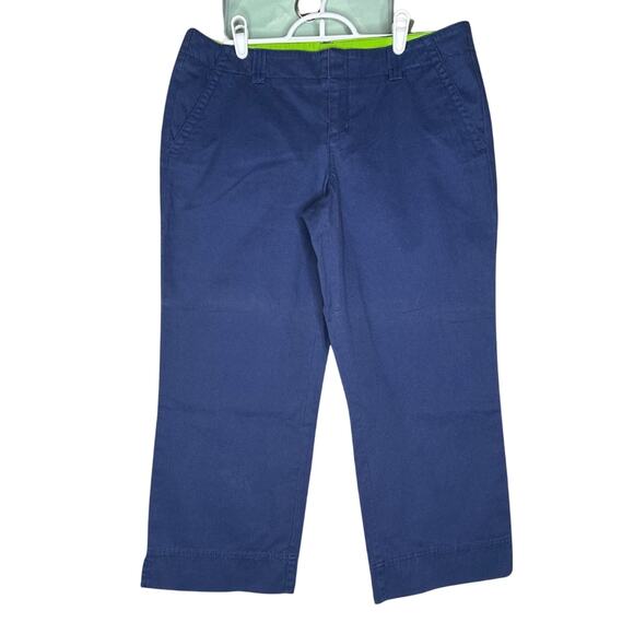 Vintage Lilly Pulitzer Navy Cropped Trouser Palm Beach Fit Coastal Grandma - Picture 1 of 10